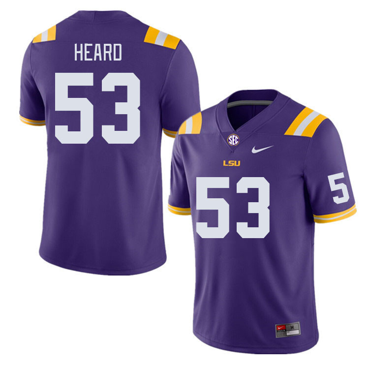 Men #53 Lance Heard LSU Tigers College Football Jerseys Stitched Sale-Purple - Click Image to Close